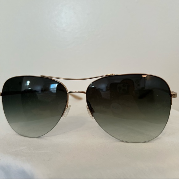 Barton Pereira chevalier aviator glasses greenish gray gold tone frame GOL/JUL